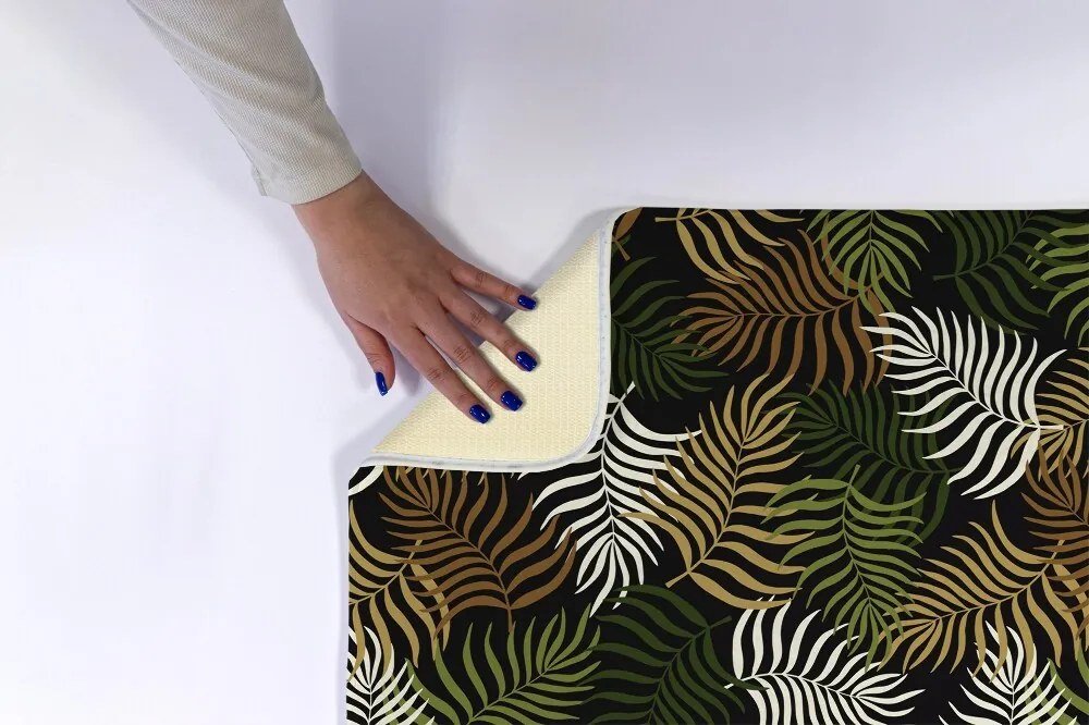 Dywanik antypoślizgowy do łazienki Dywanik antypoślizgowy do łazienki Roślinny wzór