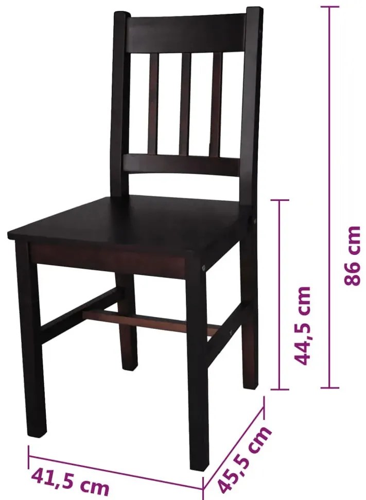 Komplet 6 Krzeseł Drewnianych Wenge L6-M61