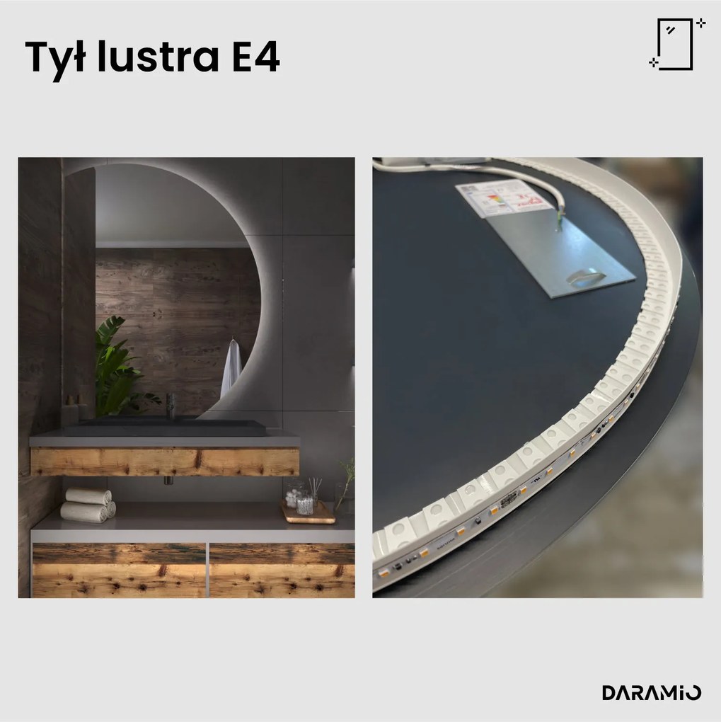 Okrągłe lustro łazienkowe LED E4