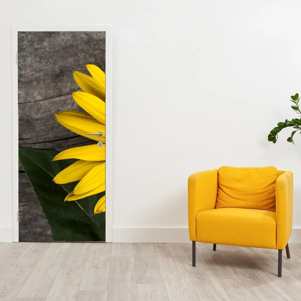 Fototapeta na drzwi - Kwiat słonecznika (95x205cm)