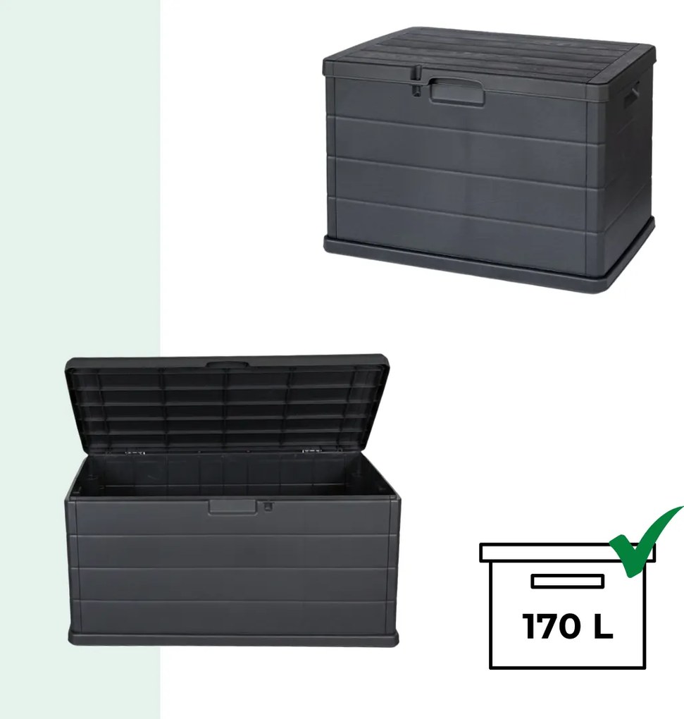 Pojemnik do przechowywania BETA, 170L, 78x55x52cm, antracytowa I.P.A.E-Progarden