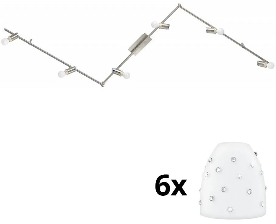 Eglo - LED reflektor MY CHOICE 6xE14/4W/230V chrom/biały