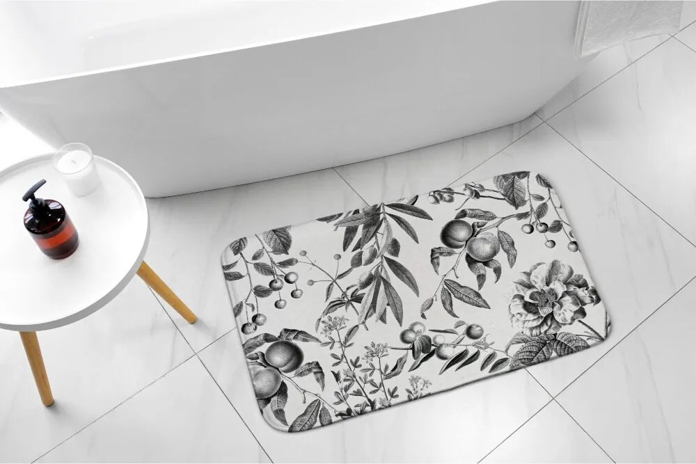 Dywanik antypoślizgowy do łazienki Dywanik antypoślizgowy do łazienki Roślinny wzór
