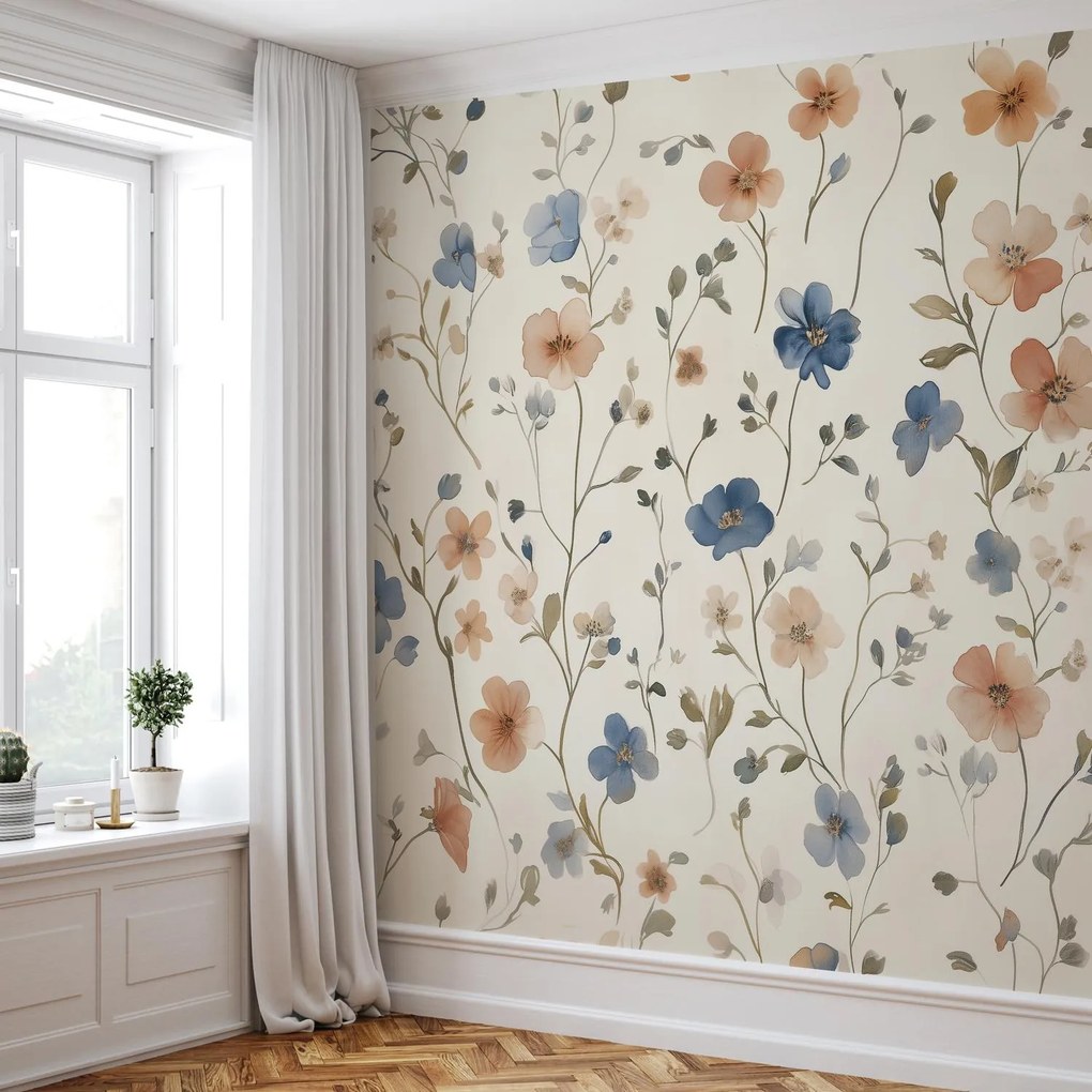 Fototapeta - Pastelowe kwiaty (196x136 cm)