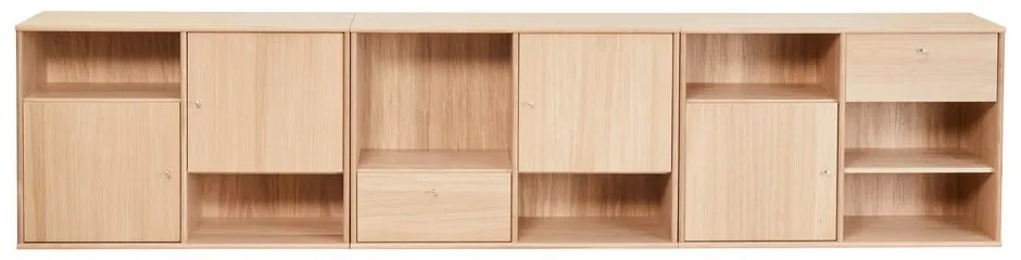 Naturalna niska komoda w dekorze dębu 267x61 cm Mistral – Hammel Furniture