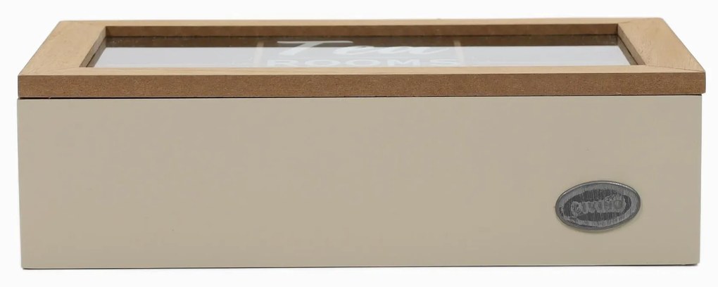 Pojemnik na herbatę z przegródkami TEA ROOM, 23 x 15,5 x 8 cm