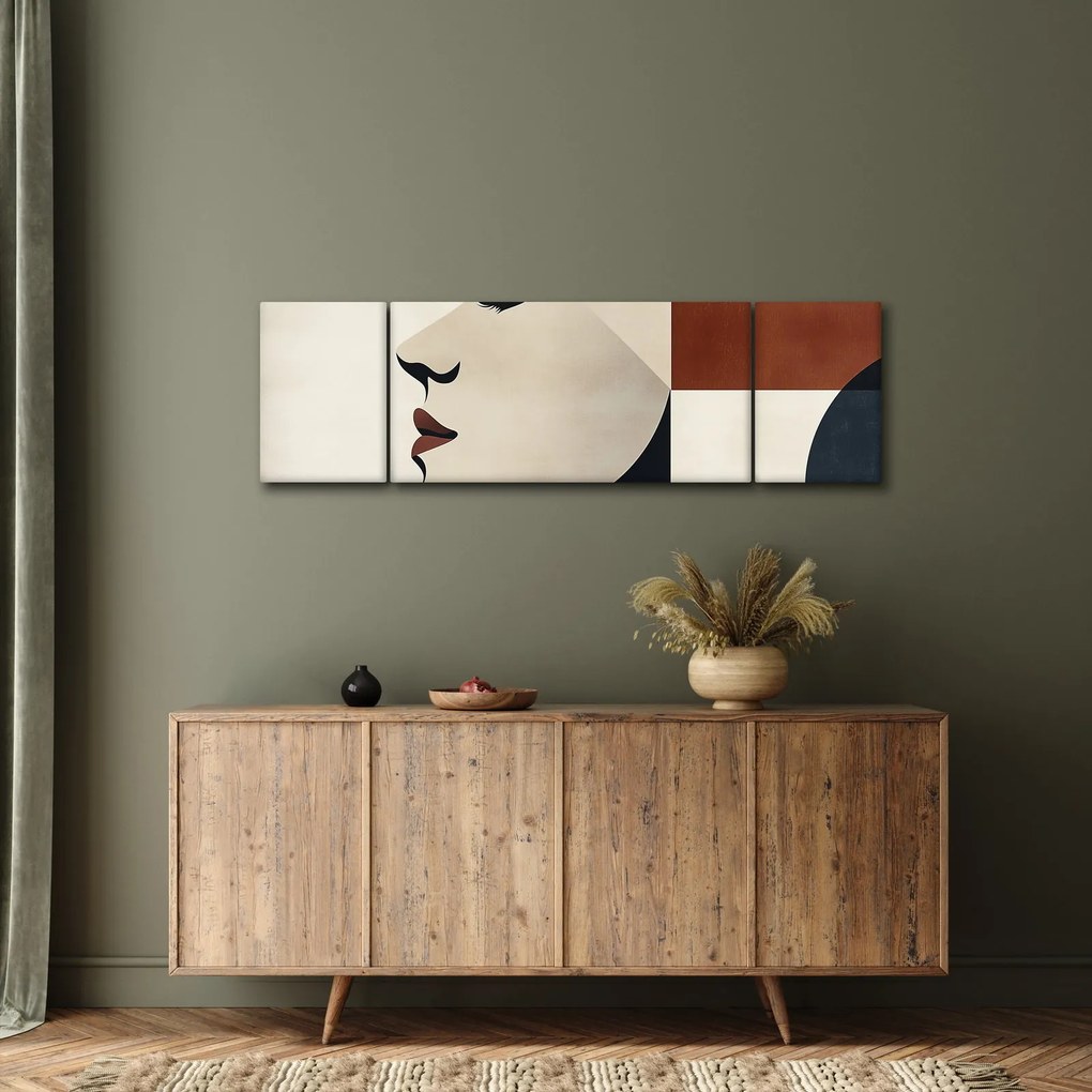 Obraz - Kobieta z profilu (170x50 cm)