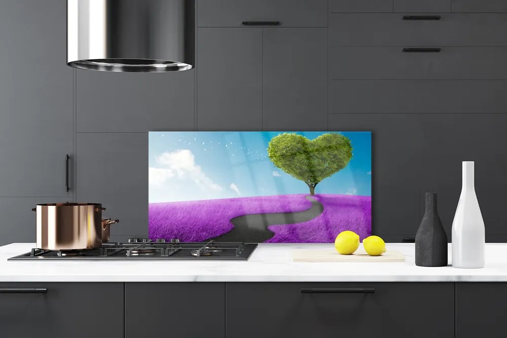 Dekor Szklany do Kuchni Ścieżka Przez Letnią Polanę