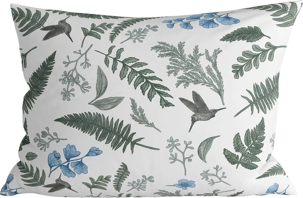 Poszewka na poduszkę z mikrofibry FERN LEAVES 70x90 cm, wzorzysta