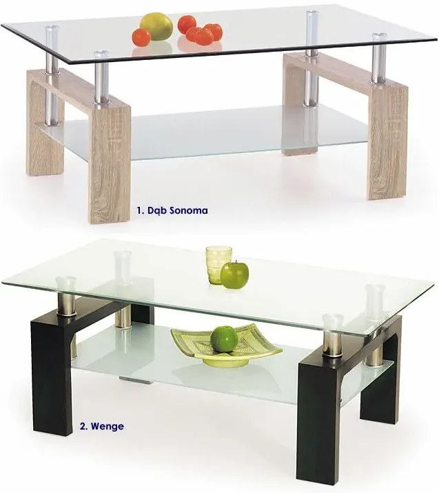 Ława szklana dąb sonoma G8-N37