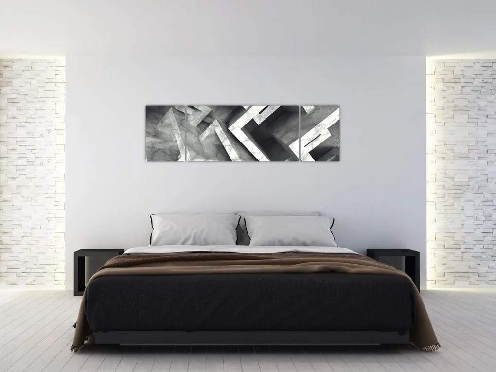 Abstrakcyjny obraz kostek (170x50 cm)