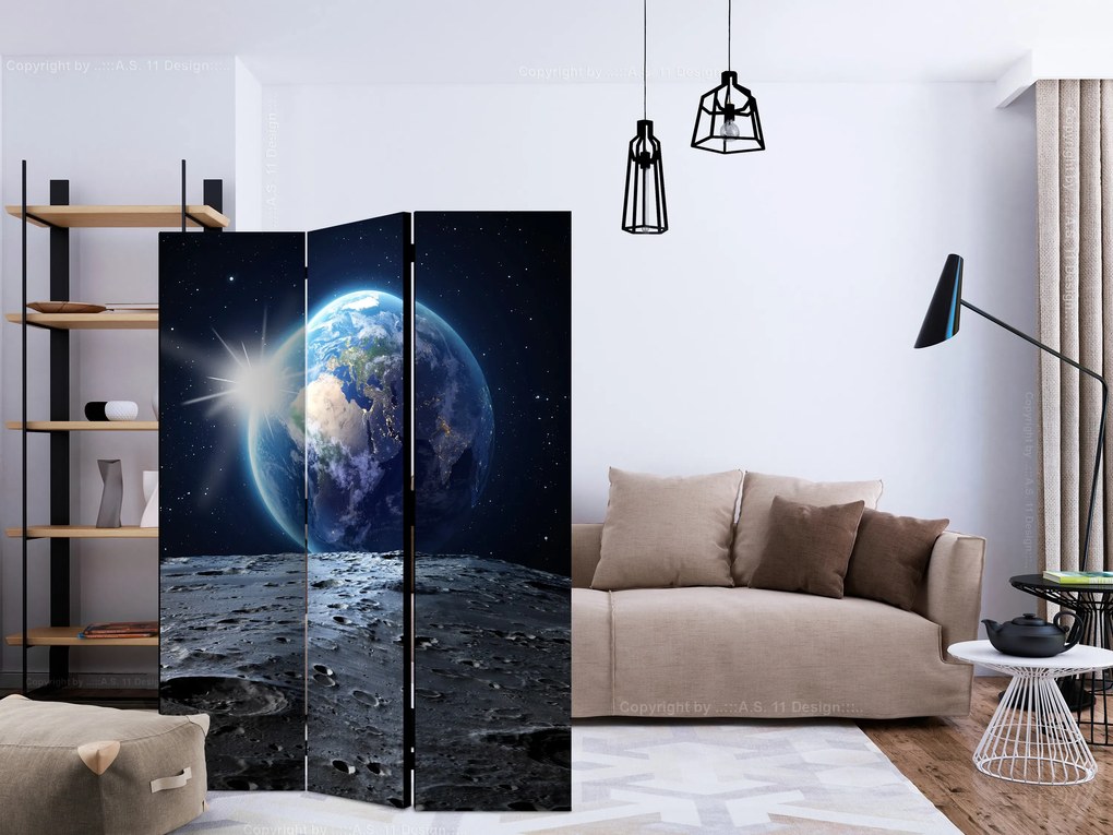 Parawan akustyczny Pejzaże 135x172 cm 3-częściowy niebieski ARTGEIST B