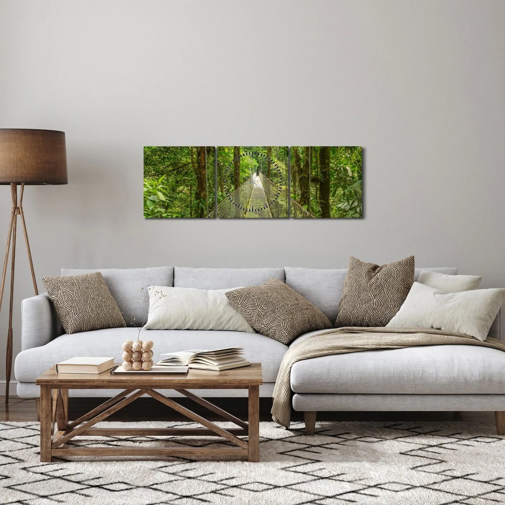 Obraz - Most wiszący (z zegarem) (90x30 cm)