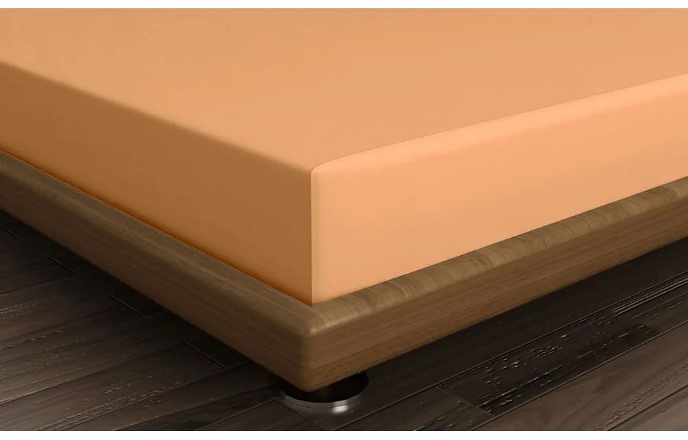 Pomarańczowe bawełniane prześcieradło z gumką 140x200 cm – Mijolnir