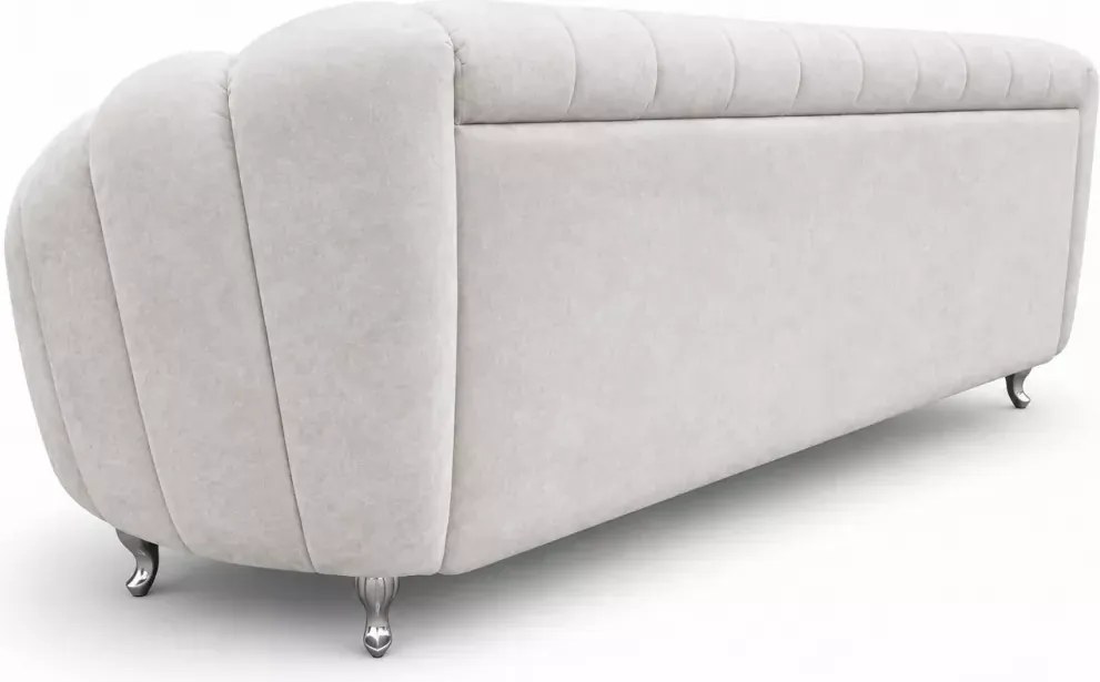 Kanapa z funkcją spania trzyosobowa Verno – nowoczesna sofa tapicerowana z pojemnikiem na pościel do salonu