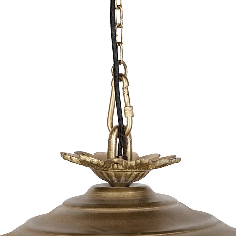 Lampa wisząca art deco kryształ 40cm złota - Cesar klasyczny/Antyczny Oswietlenie wewnetrzne