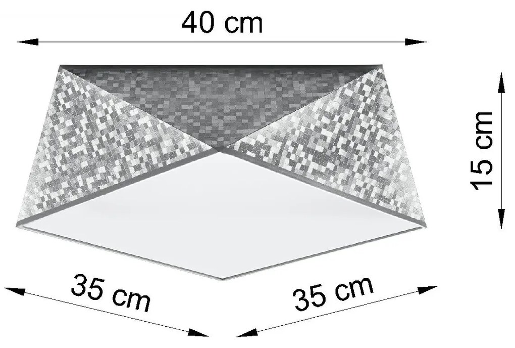 Srebrny designerski plafon - EX590-Zavi
