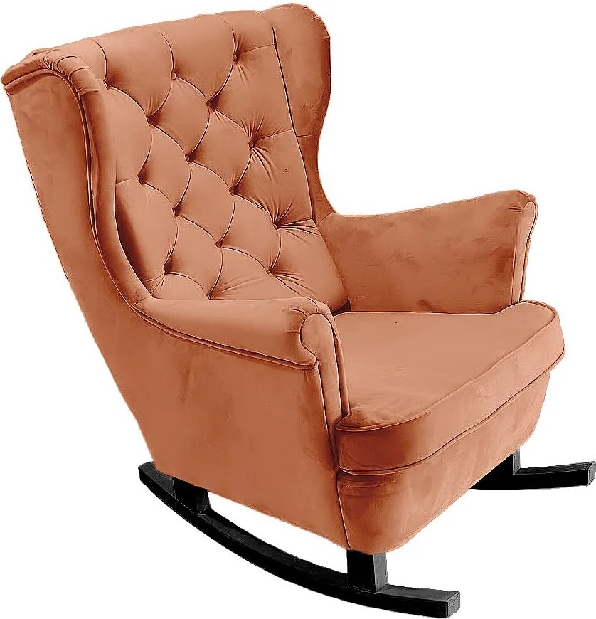 Fotel Relax z Tapicerowanym Siedzeniem i Podłokietnikami, Fotel TV 102x81x95cm Pomarańczowy_29823