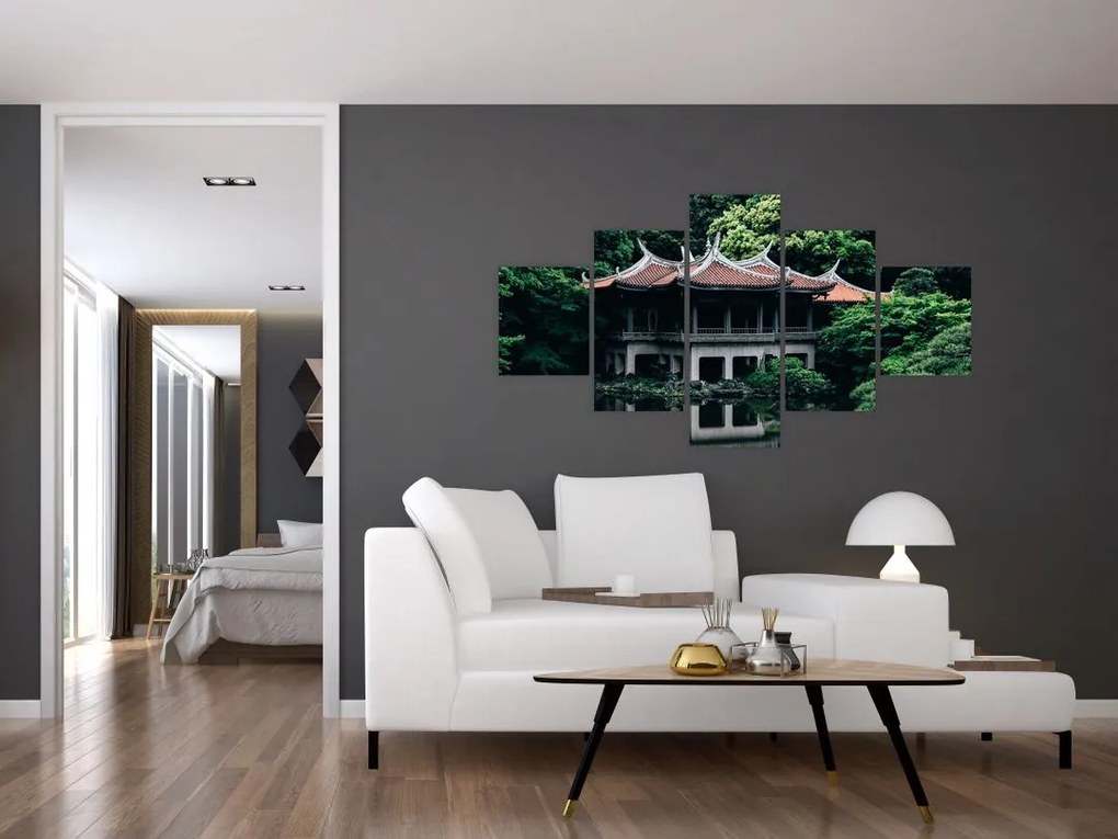 Obraz z japońskiego ogrodu narodowego (125x70 cm)