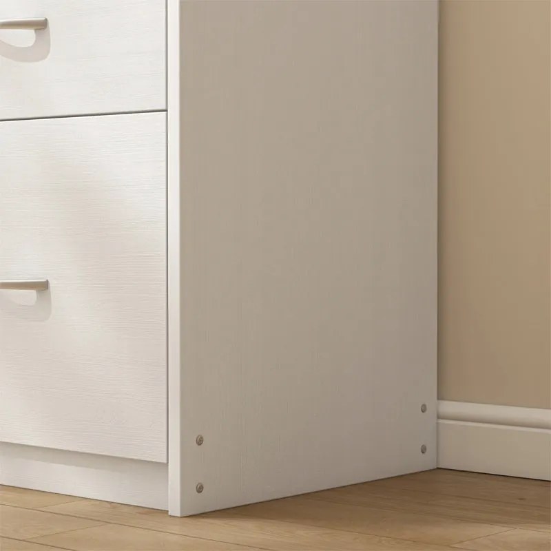 Nowoczesna półka z 4 szufladami w stylu loftowym, biała komoda, duża szafka biurowa 85 cm