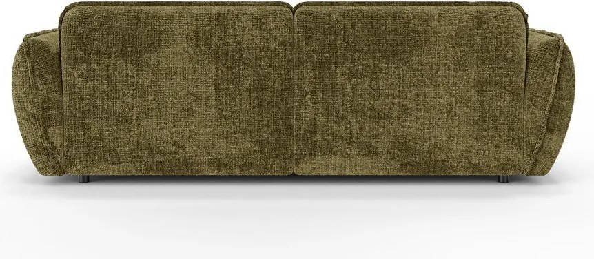 Zielony narożnik z tkaniny szenilowej (lewostronny/z szezlongiem) Nelia – Ropez