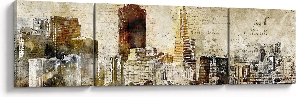 Obraz - Artystycznie ukształtowane miasto (170x50 cm)