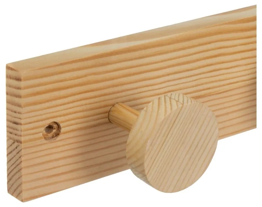 Wieszak ścienny z litego drewna sosnowego w naturalnym kolorze 40 cm Anillos – Casa Selección