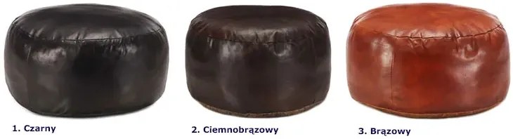 Brązowa okrągła pufa - Ratos 2X