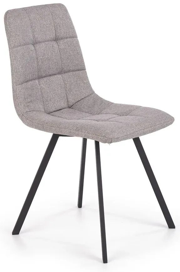 Szare minimalistyczne krzesło pikowane H3-A62