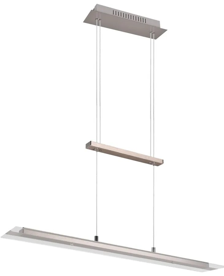 Szara lampa wisząca LED ze szklanym kloszem Milos – Reality