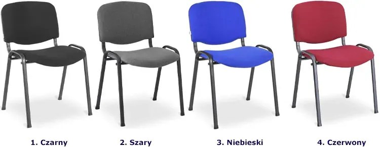 Czarne Konferencyjne Krzesło Sztaplowane Tapicerowane Xaqil