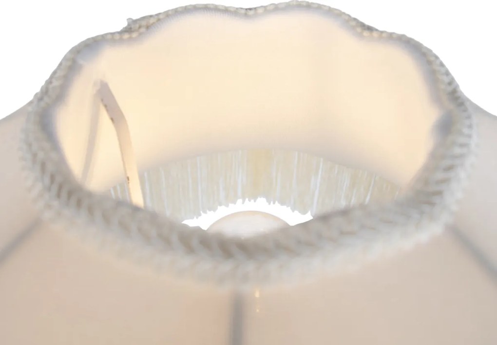 Lampa podłogowa szara z beżowym kloszem i białym wnętrzem 45 cm - Classico