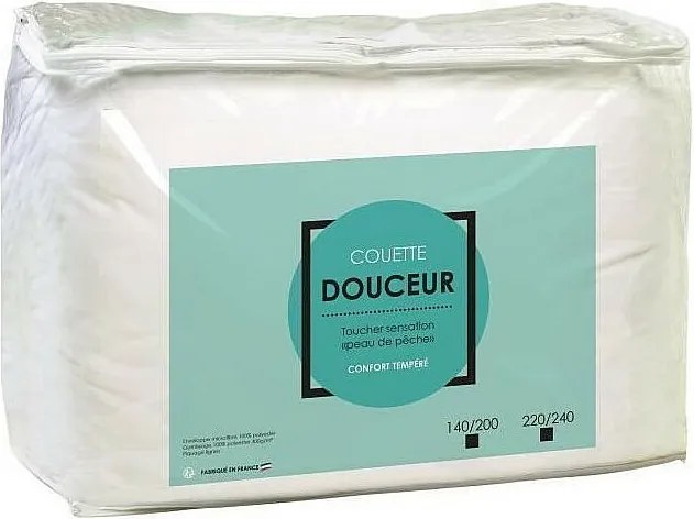 Kołdra z mikrofibry o wymiarach 140x200cm z obiciem z poliestru - Wypełnienie 300g/m² - Produkcja we Francji