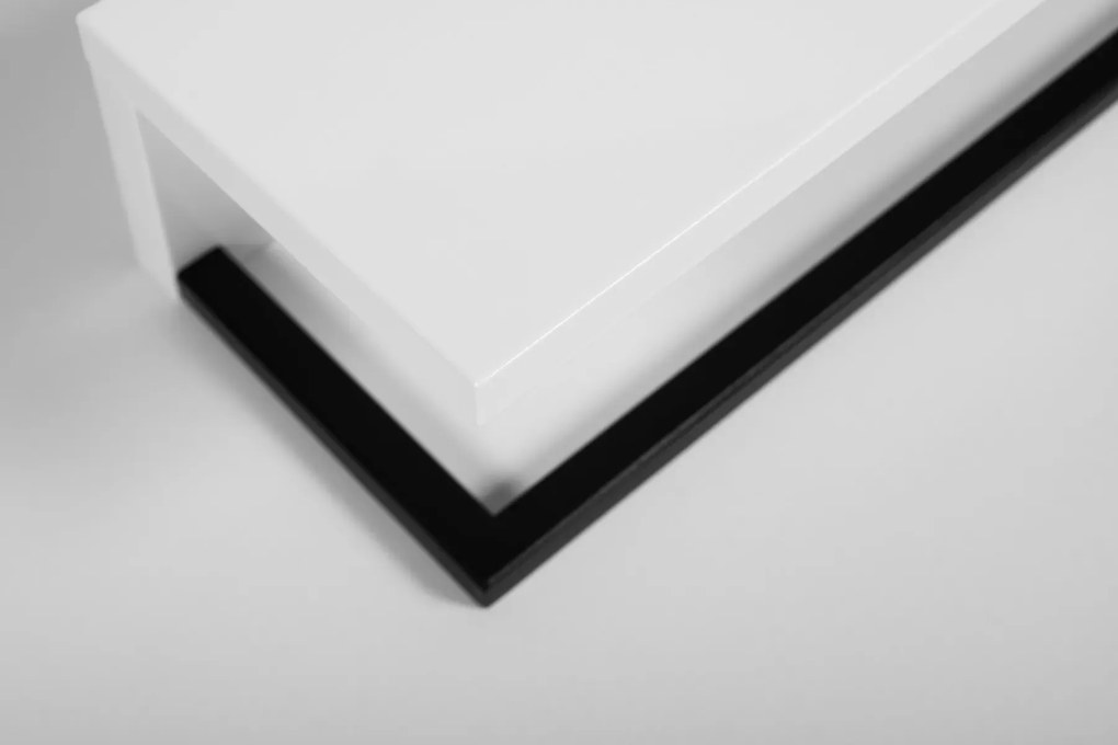 Półka łazienkowa z relingiem LOV 40 cm biały połysk KROFAM