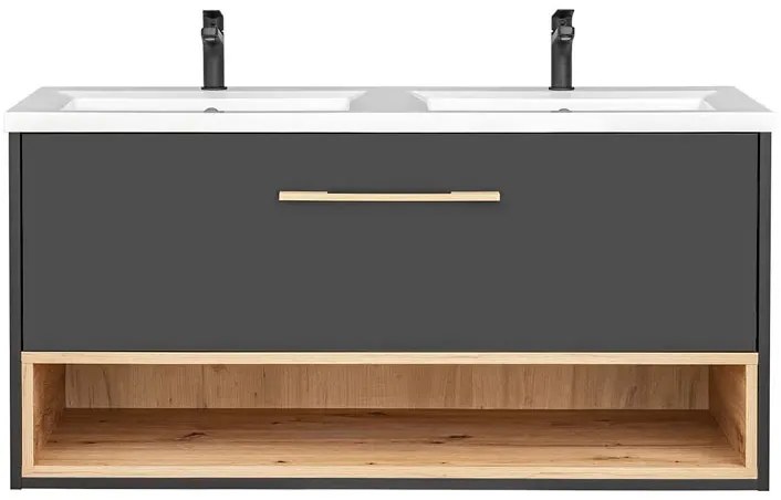 Podwieszana szafka łazienkowa z umywalką - Dansa 2S 120 cm