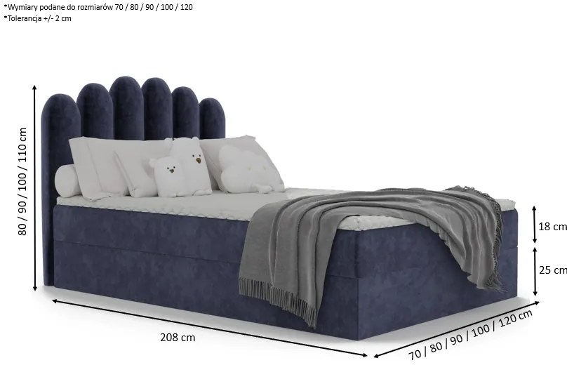 Łóżko dziecięco-młodzieżowe HOLI - 90x200