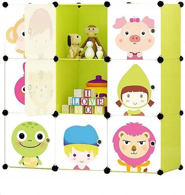 Szafa modułowa dla dzieci garderoba kolorowa półki regał na ubrania zabawki