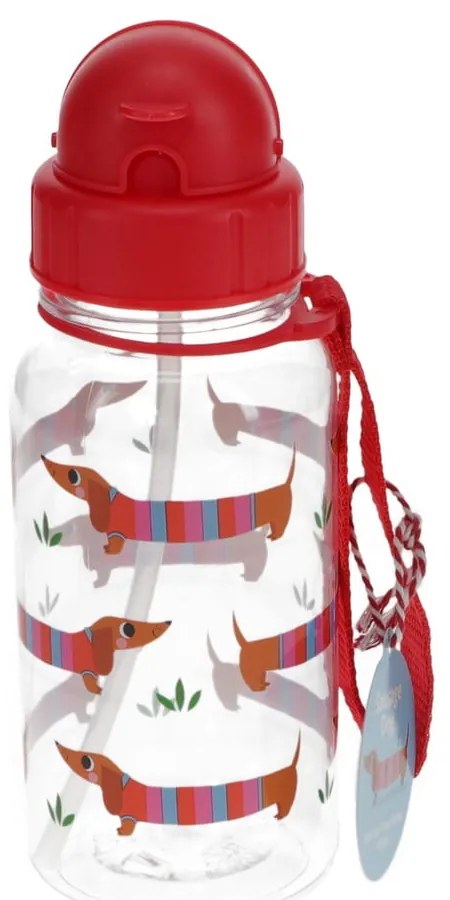 Czerwona butelka dla dzieci z tritanu 500 ml Sausage Dog – Rex London