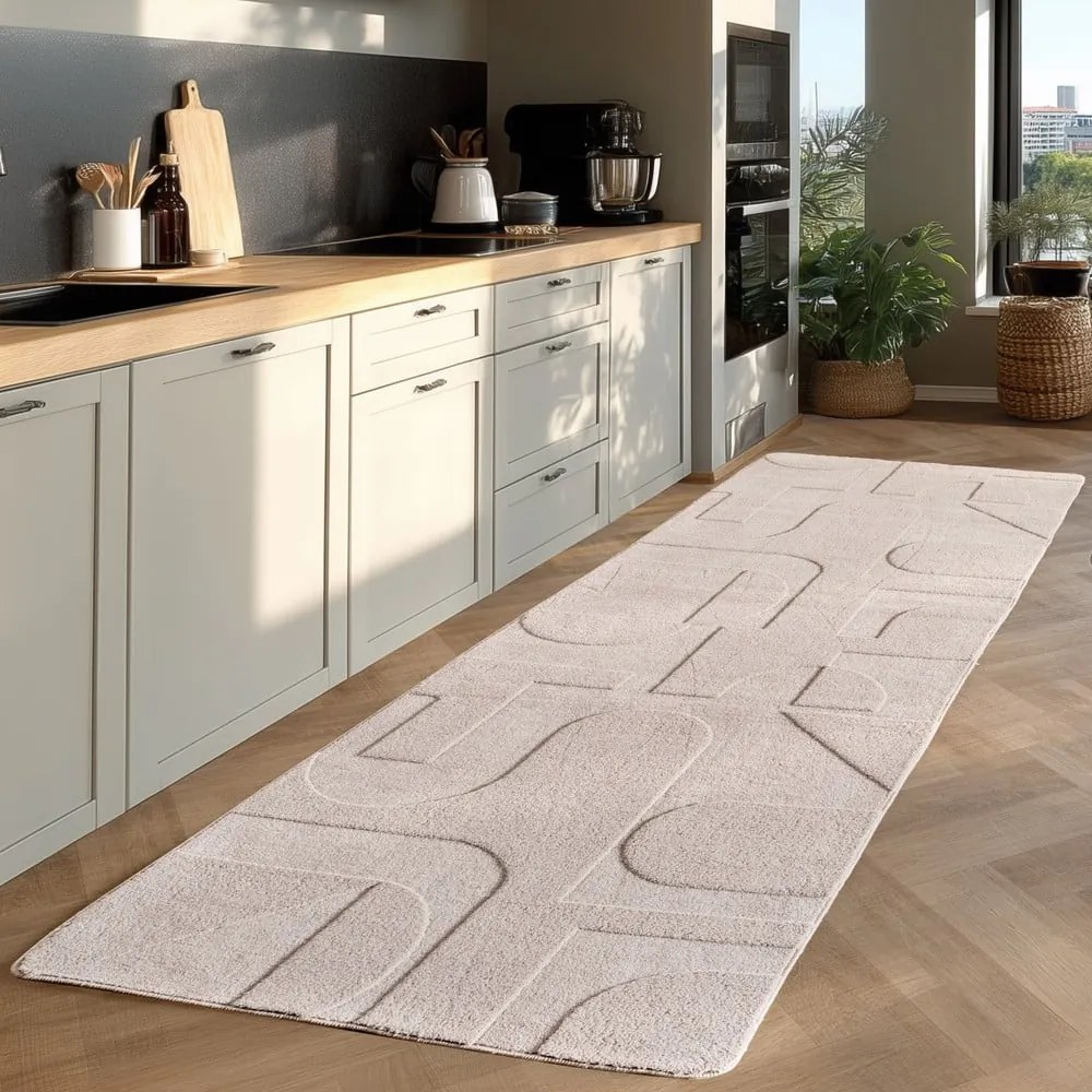 Kremowy chodnik odpowiedni do prania 80x250 cm Pompei 1614 – Ayyildiz Carpets