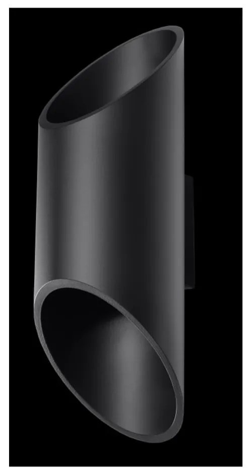 Czarny kinkiet Nice Lamps Nixon, długość 30 cm