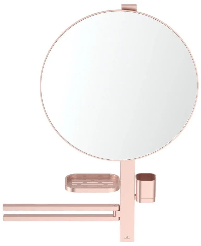 Lustro z półką/z wieszakiem ścienne ø 51 cm ALU+ – Ideal Standard