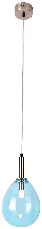Szklana niebieska lampa wisząca - L9-F06