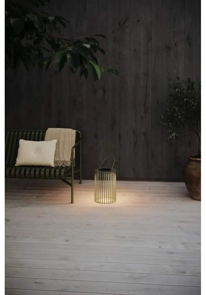 Zielony zewnętrzny lampion solarny LED na USB (wysokość 54 cm) Cavia – Markslöjd