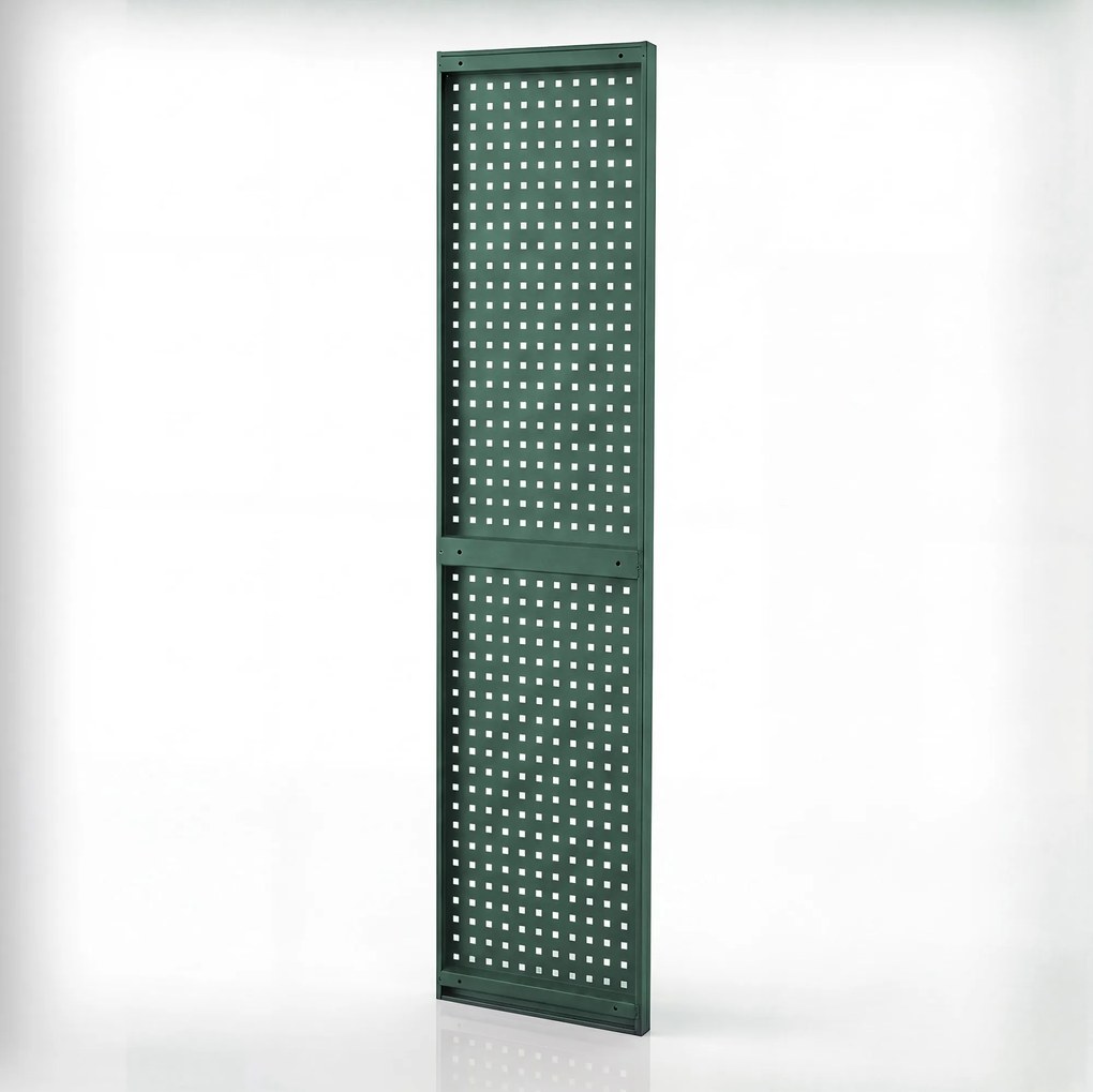 Tablica perforowana do regału zielona: JOHNNY, 2 sztuki, 1800 x 20 x 420 mm