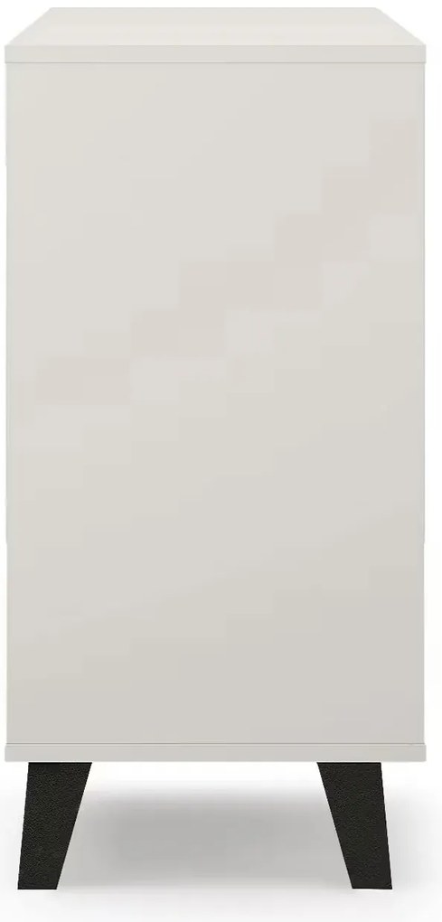 Skandynawska komoda na czarnych nóżkach kaszmir + dąb artisan C2-N07