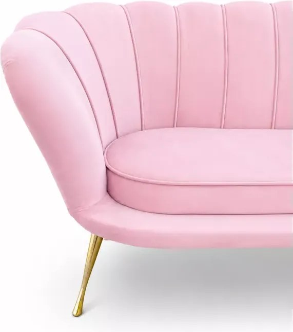 Nowoczesna sofa na wysokich nogach Muszelka w stylu glamour