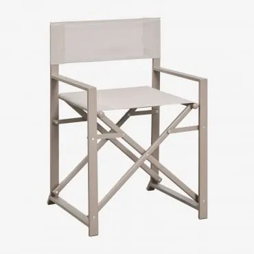 Składane Krzesło Reżyserskie Ogrodowe Ze Stali Zurena Moka Brown - Sklum