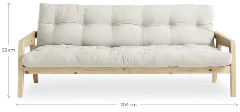 Biała rozkładana sofa 204 cm Grab – Karup Design