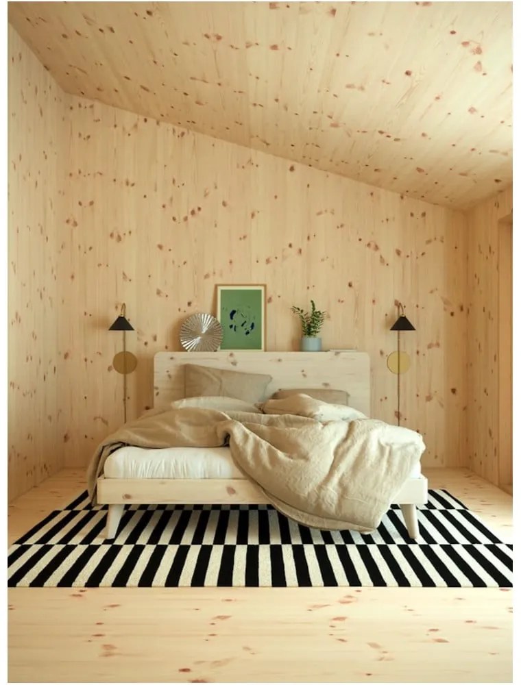 Łóżko dwuosobowe z drewna sosnowego ze stelażem 180x200 cm Retreat – Karup Design