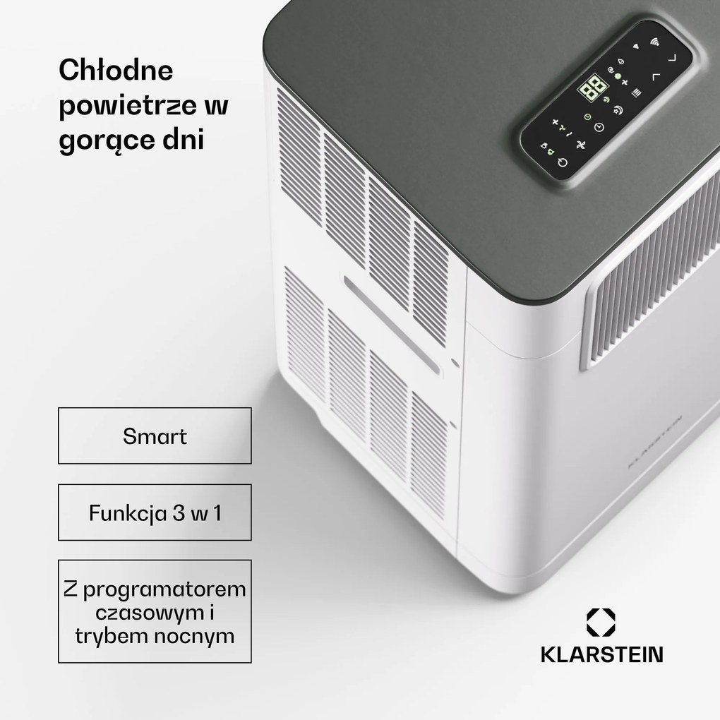 Klarstein Breeze Box Smart 7000 BTU Klimatyzacja Przenośna Biały